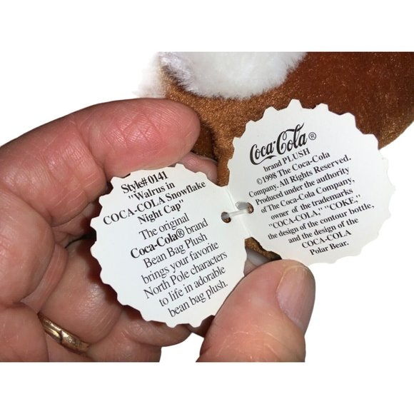 Coca-Cola Bean Bag Plush Animals— Walrus & Seal  vintage 1998 - Picture 6 of 10